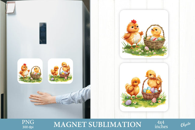 Easter Chick Sublimation PNG. Magnet Sublimation PNG. Sublimation Olga Terlyanskaya 