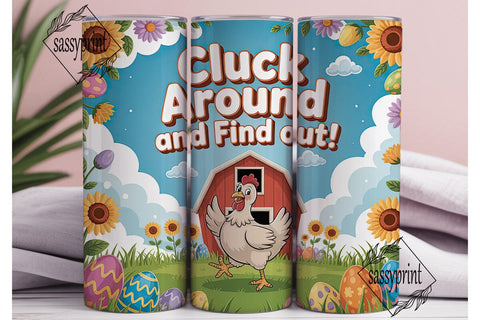 Easter Chicken 20oz Tumbler Wrap Sublimation sassyprint 