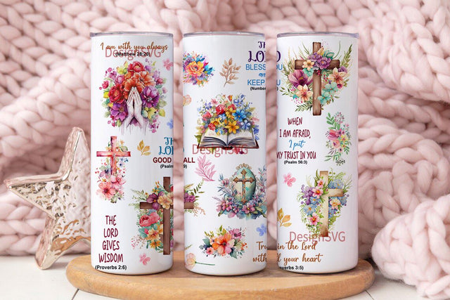 Easter Christian Bible Verse Affirmations Tumbler Wrap 20oz Skinny Sublimation Design Templates, Straight PNG Digital, Inspirational gift Sublimation DesignSVG 