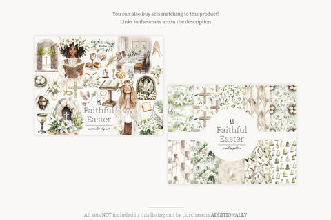 Easter Clipart | Faithful Clip Art | Religious Easter PNG SVG GlamArtZhanna 