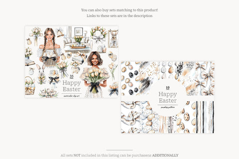 Easter Clipart PNG Bundle | Spring Graphics Collection SVG GlamArtZhanna 