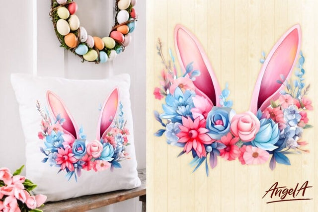 Easter clipart sublimation / pillow easter bunny ears png Sublimation Angelina Semenova 