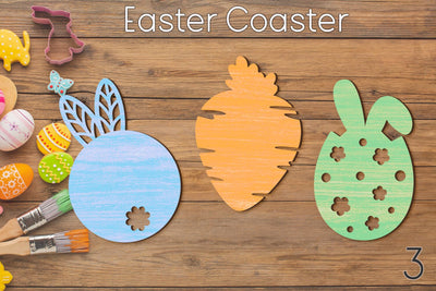 Easter coasters svg, Bunny, Carrot and Egg decoration laser cut SVG AnastasiyaArtDesign 