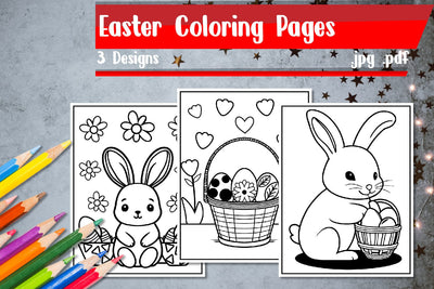 Easter Coloring Pages Sketch DESIGN zafrans studio 