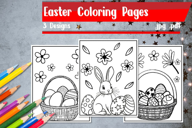 Easter Coloring Pages SVG zafrans studio 