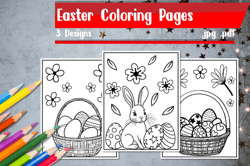 Easter Coloring Pages SVG zafrans studio 