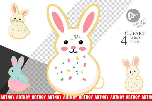 Easter Cookie Clipart Sublimation artnoy 