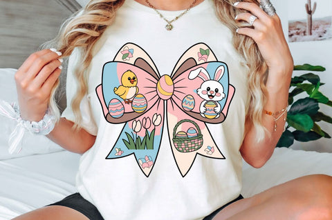 Easter Coquette Bow PNG, Easter Coquette Sublimation Design Sublimation Regulrcrative 