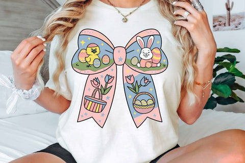 Easter Coquette Bow PNG, Easter Coquette Sublimation Design Sublimation Regulrcrative 