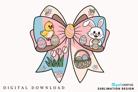 Easter Coquette Bow PNG, Easter Coquette Sublimation Design Sublimation Regulrcrative 