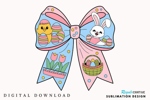 Easter Coquette Bow PNG, Easter Coquette Sublimation Design Sublimation Regulrcrative 