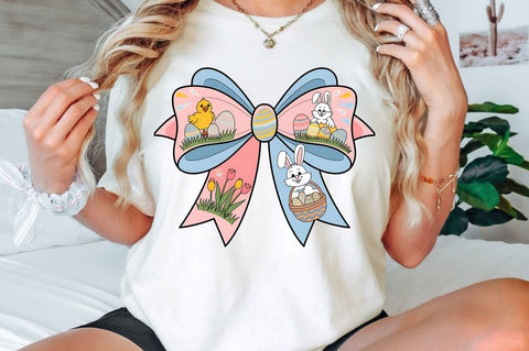 Easter Coquette Bow PNG, Easter Coquette Sublimation Design Sublimation Regulrcrative 