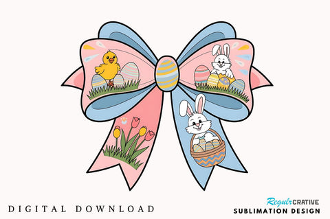 Easter Coquette Bow PNG, Easter Coquette Sublimation Design Sublimation Regulrcrative 