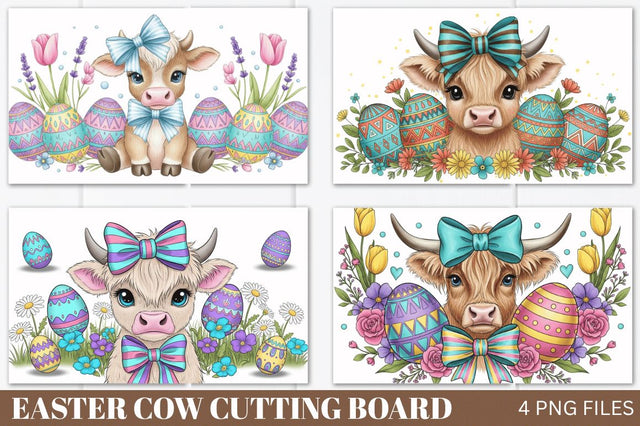 Easter Cow Cutting Board. Easter Cutting Board Sublimation Sublimation Regulrcrative 