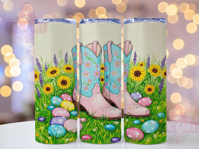 Easter Cowgirl Floral Boots Tumbler, Floral Western Boots Tumbler, Spring Country Tumbler, 20oz Tumbler Sublimation, Rustic Farmhouse Tumbler, Digital Tumbler Wrap, Boho Western Tumbler Sublimation SvggirlplusArt 