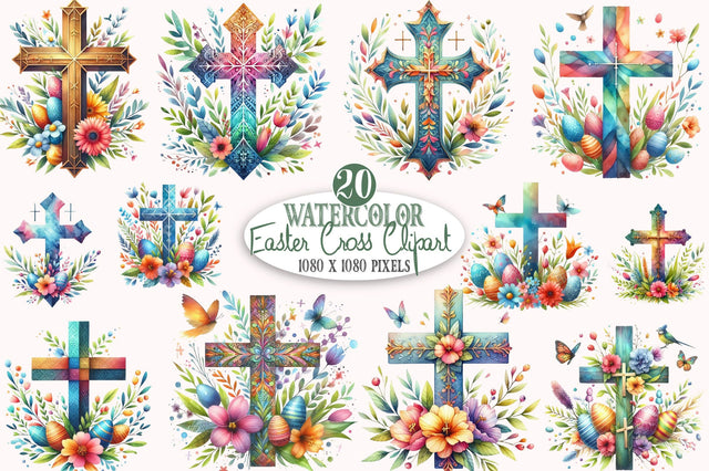 Easter Cross Sublimation Clipart Sublimation SVGista 