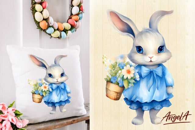 Easter cute bunny clipart / bunny girl sublimation png Sublimation Angelina Semenova 
