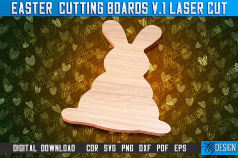 Easter Cutting Boards | Bunny Laser Cut | Easter Design v.1 SVG Fly Design 