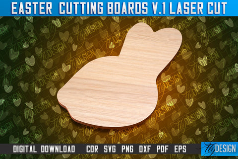 Easter Cutting Boards | Bunny Laser Cut | Easter Design v.1 SVG Fly Design 