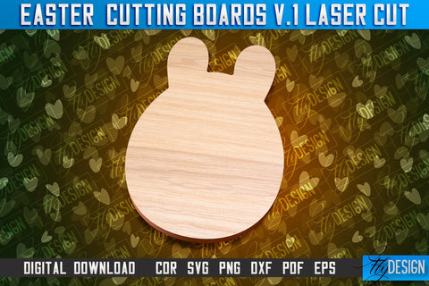 Easter Cutting Boards | Bunny Laser Cut | Easter Design v.1 SVG Fly Design 