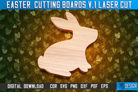 Easter Cutting Boards | Bunny Laser Cut | Easter Design v.1 SVG Fly Design 