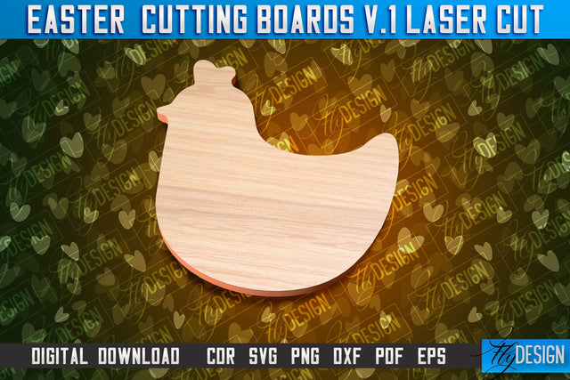 Easter Cutting Boards | Bunny Laser Cut | Easter Design v.1 SVG Fly Design 