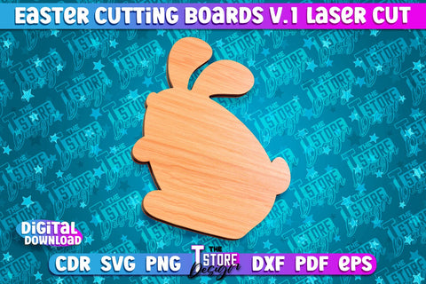Easter Cutting Boards | Bunny Laser Cut | Easter Design v.1 SVG The T Store Design 
