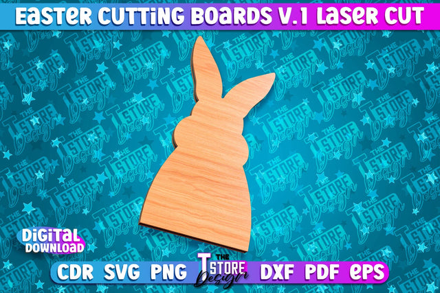 Easter Cutting Boards | Bunny Laser Cut | Easter Design v.1 SVG The T Store Design 