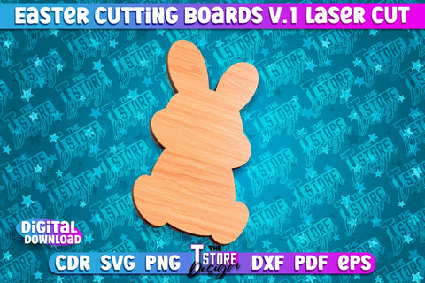 Easter Cutting Boards | Bunny Laser Cut | Easter Design v.1 SVG The T Store Design 