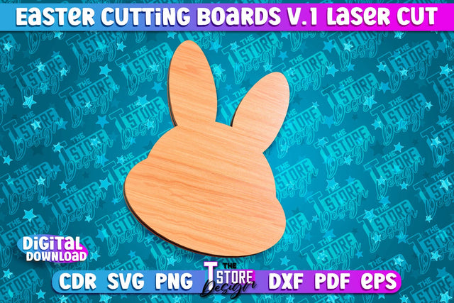 Easter Cutting Boards | Bunny Laser Cut | Easter Design v.1 SVG The T Store Design 