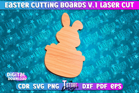 Easter Cutting Boards | Bunny Laser Cut | Easter Design v.1 SVG The T Store Design 