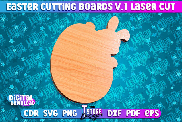 Easter Cutting Boards | Bunny Laser Cut | Easter Design v.1 SVG The T Store Design 