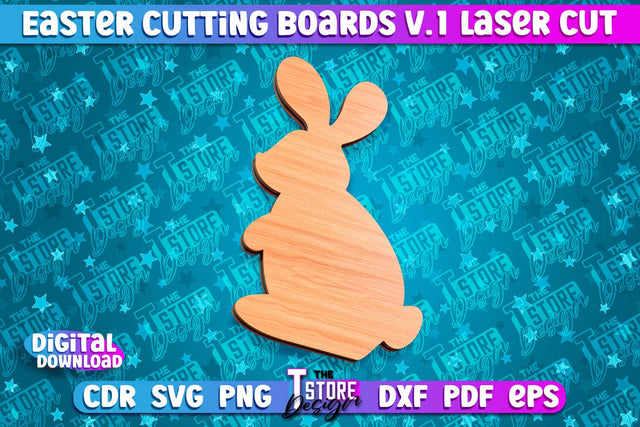 Easter Cutting Boards | Bunny Laser Cut | Easter Design v.1 SVG The T Store Design 