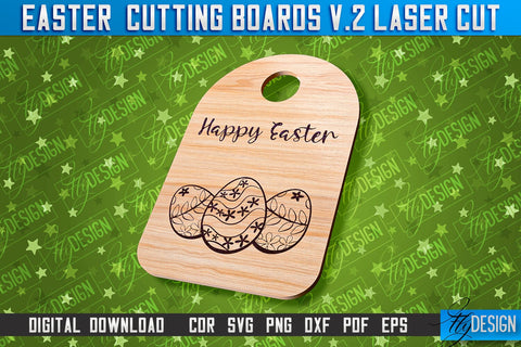 Easter Cutting Boards | Bunny Laser Cut | Easter Design v.2 SVG Fly Design 