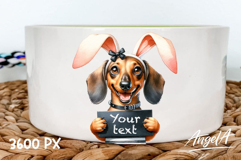 Easter Dachshund clipart / Easter dog clipart / bunny ears Sublimation Angelina Semenova 