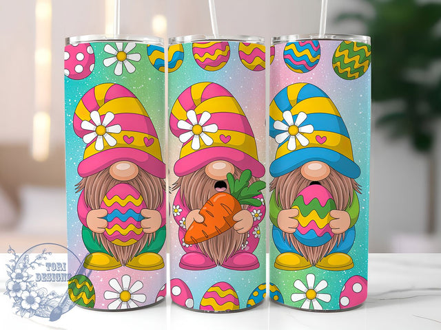 Easter Day Gnome Tumbler, Cute Gnome Tumbler, Stylish 20oz Wrap, Sublimation Design, Trendy Gift Idea, Holiday Gnome Wrap, Festive Easter Tumbler Sublimation ToriDesigns 