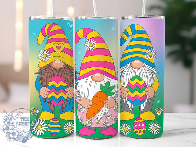 Easter Day Gnome Tumbler, Cute Gnome Tumbler, Stylish 20oz Wrap, Sublimation Design, Trendy Gift Idea, Holiday Gnome Wrap, Festive Easter Tumbler Sublimation ToriDesigns 