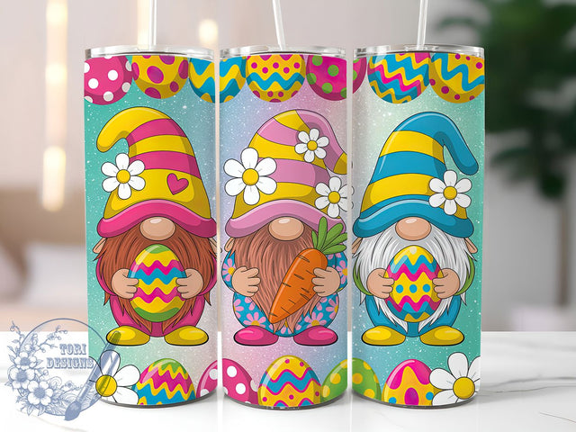 Easter Day Gnome Tumbler, Cute Gnome Tumbler, Stylish 20oz Wrap, Sublimation Design, Trendy Gift Idea, Holiday Gnome Wrap, Festive Easter Tumbler Sublimation ToriDesigns 