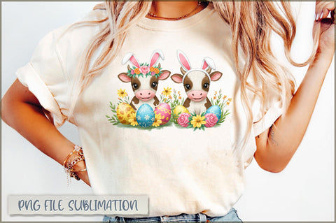 Easter Day Highland Cow Happy Easter Sublimation Sublimation Shetara Begum 