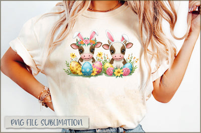 Easter Day Highland Cow Happy Easter Sublimation Sublimation Shetara Begum 