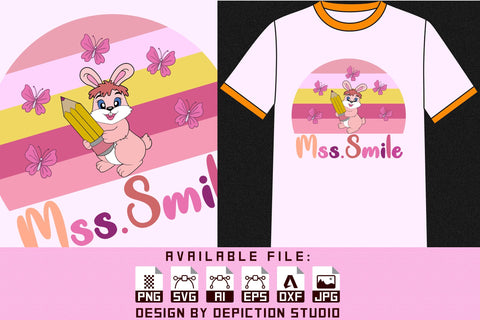 Easter Day Sunset T-Shirt, MSS Smile Shirt, Happy Easter Day Shirt Print Template Sketch DESIGN Depiction Studio 