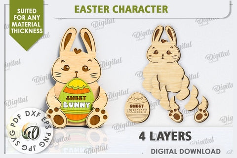 Easter Decor Laser Cut Bundle. Easter Stand. Cute Easter SVG SVG Evgenyia Guschina 
