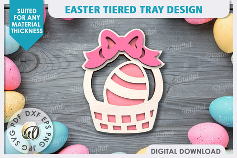 Easter Decor SVG. Easter Tiered Tray Laser Cut SVG Evgenyia Guschina 