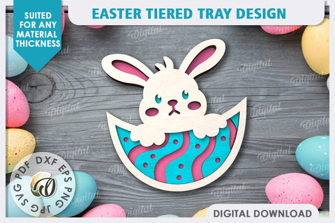 Easter Decor SVG. Easter Tiered Tray Laser Cut SVG Evgenyia Guschina 
