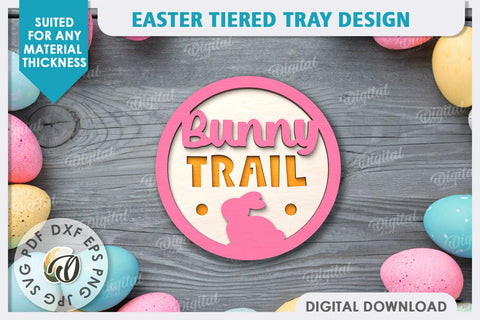 Easter Decor SVG. Easter Tiered Tray Laser Cut SVG Evgenyia Guschina 
