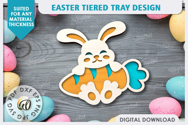 Easter Decor SVG. Easter Tiered Tray Laser Cut SVG Evgenyia Guschina 