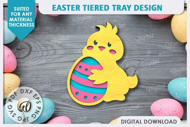 Easter Decor SVG. Easter Tiered Tray Laser Cut SVG Evgenyia Guschina 