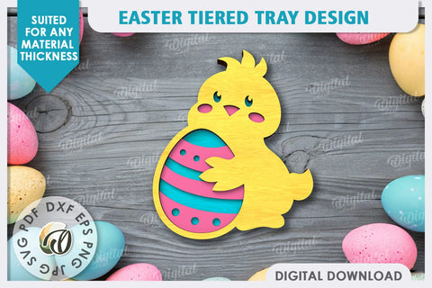 Easter Decor SVG. Easter Tiered Tray Laser Cut SVG Evgenyia Guschina 