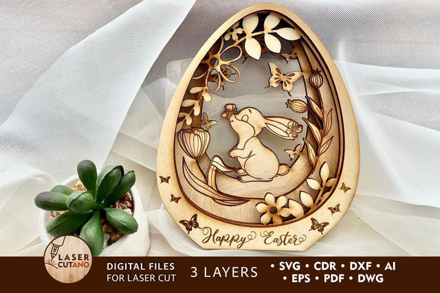 Easter Decoration - Egg SVG LaserCutano 