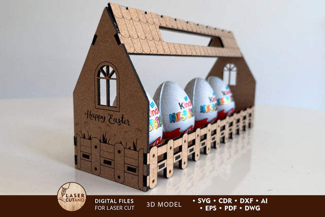 Easter Decorative Egg Holder Box SVG LaserCutano 